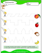 okul öncesi çizgi çalışmaları